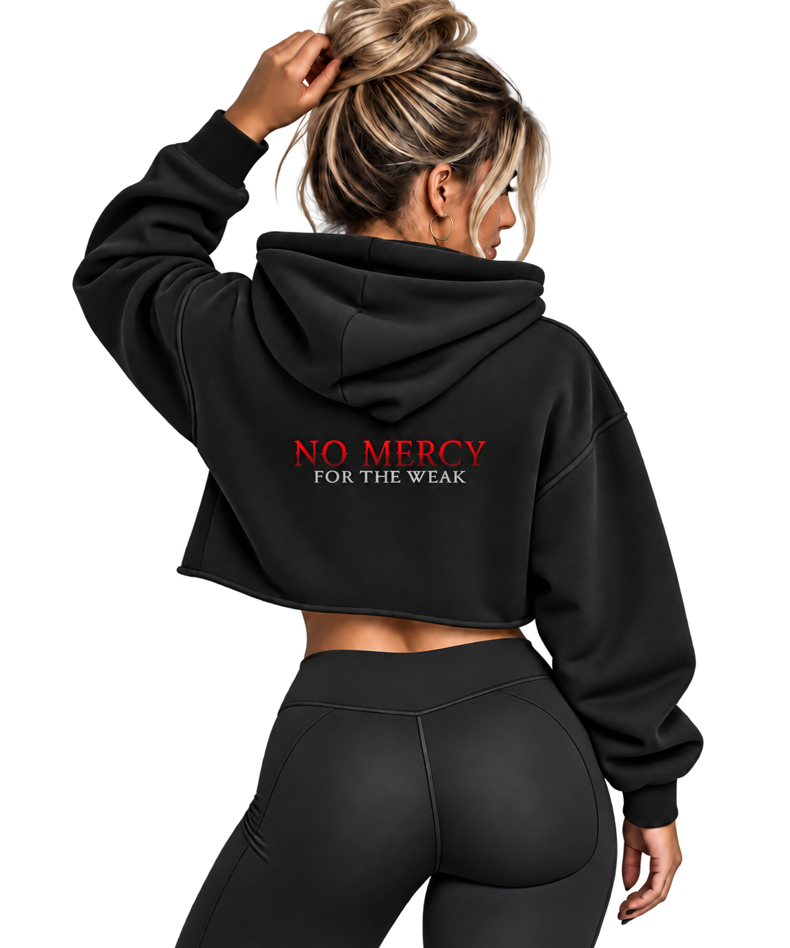 No Mercy Cropped Hoodie