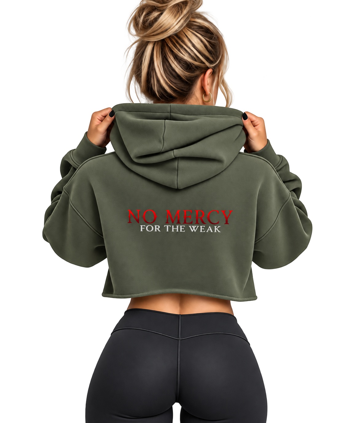 No Mercy Cropped Hoodie